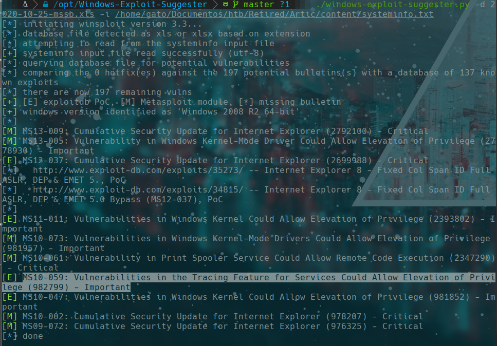 exploit suggester