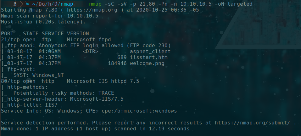 nmap scan