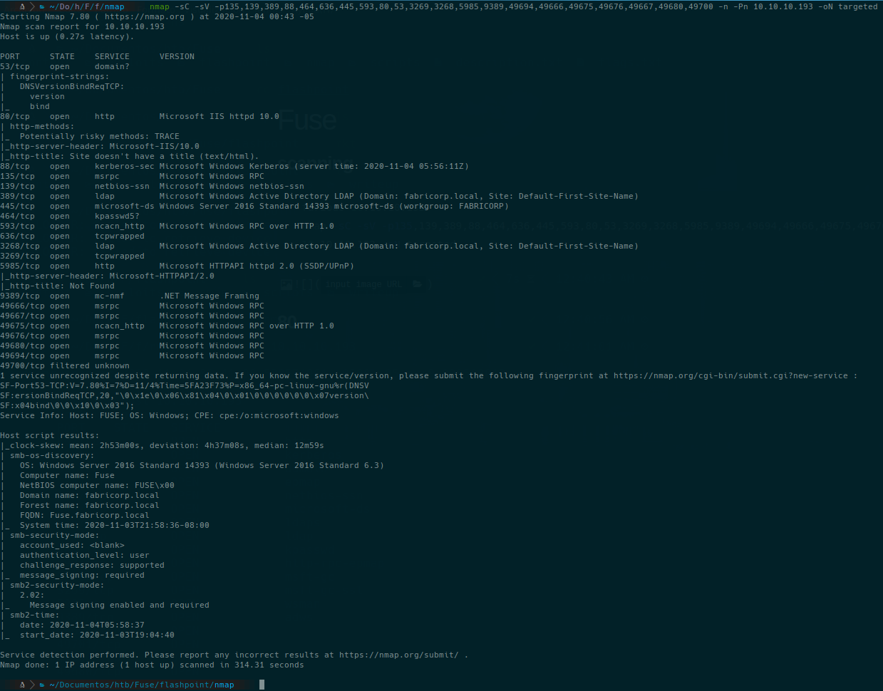 nmap scan