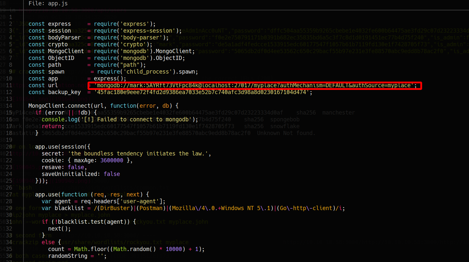 mongodb credentials