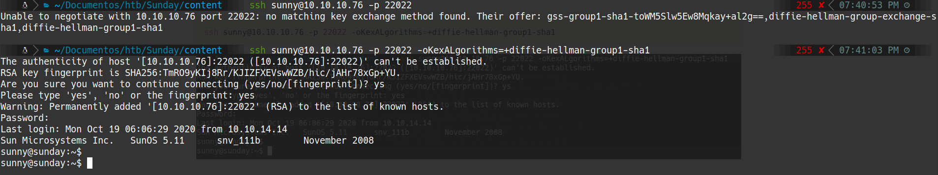 ssh login