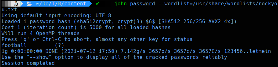cracked password